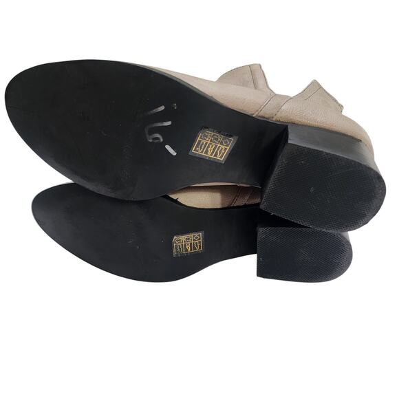 Jeffrey Campbell Womens Oriley Cutout Ankle Boots Size 8.5 Taupe Gray Leather - Picture 11 of 12